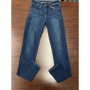 American Eagle Next Level Stretch Dark Wash Jeggings Size 0 Denim Jeans